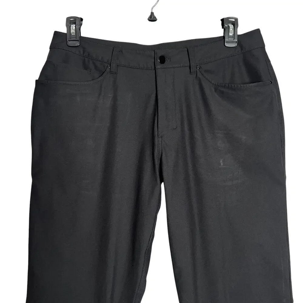 Lululemon ABC Relaxed Fit Warpstreme Pants Mens 34x32 Black 5 Pocket Chino